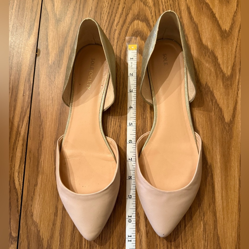 Sole Society Women's Tan D'Orsay Flats